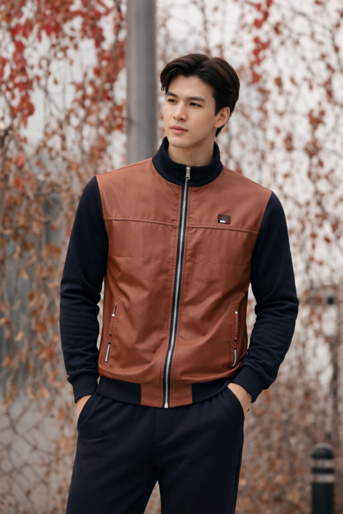 мужской бежевый костюм в стиле casual от производителя Richazzo